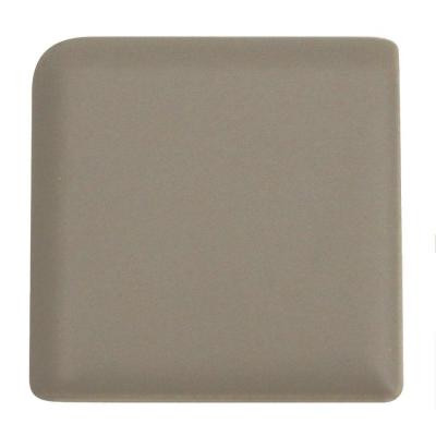 Modern Dimensions Matte Architectural Gray 2-1/8 in. x 2-1/8 in. Ceramic Bullnose Corner Wall Tile-DISCONTINUED