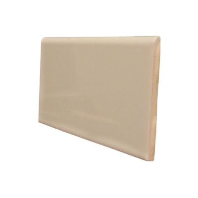 Color Collection Bright Fawn 3 in. x 6 in. Ceramic Surface Bullnose Wall Tile-DISCONTINUED