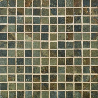 Sage 13 in. x 13 in. x 8-1/2mm Taupe Porcelain Mesh-Mounted Mosaic Floor and Wall Tile