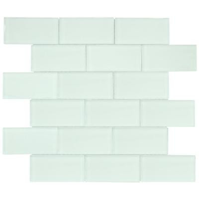 Siberian Gloss 11.625 in. x 12.625 in. x 8 mm Glass Mosaic Wall Tile