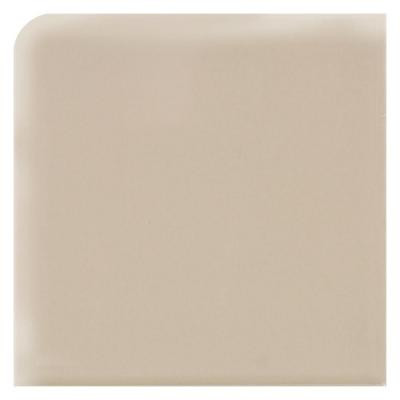 Semi-Gloss Urban Putty 4-1/4 in. x 4-1/4 in. Ceramic Bullnose Wall Tile