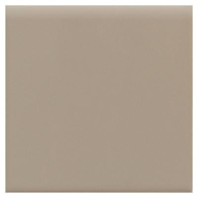 Semi-Gloss Uptown Taupe 6 in. x 6 in. Ceramic Bullnose Wall Tile