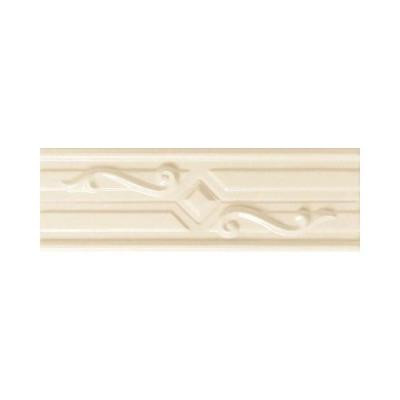 Polaris Gloss Almond 4 in. x 12 in. Glazed Ceramic Geo Deco Wall Tile-DISCONTINUED