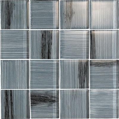 Brushstrokes Peltro-1505-3 Mosaic Glass Mesh Mounted - 4 in. x 4 in. Tile Sample-DISCONTINUED