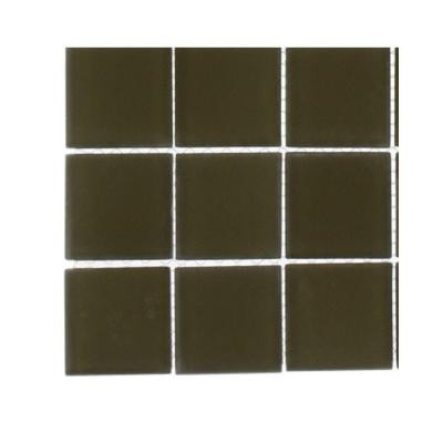 Contempo Khaki Frosted Glass - 6 in. x 6 in. Tile Sample-DISCONTINUED