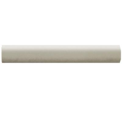 Semi-Gloss Architectural Gray 1 in. x 6 in. Ceramic Quarter-Round Wall Tile-DISCONTINUED
