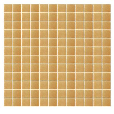 Spongez S-Light Brown-1409 Mosaic Recycled Glass 12 in. x 12 in. Mesh Mounted Floor & Wall Tile (5 sq. ft.)
