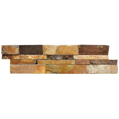 California Gold Ledger Panel 6 in. x 24 in. Natural Slate Wall Tile (4 sq. ft. / case)