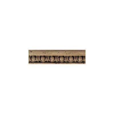 Fashion Accents Noce Jacquard 2 in. x 8 in. Travertine Listello Accent Wall Tile-DISCONTINUED