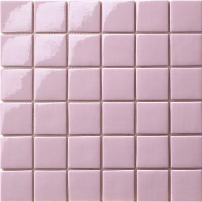 12.5 in. x 12.5 in. Capri Rosa Glossy Glass Tile-DISCONTINUED