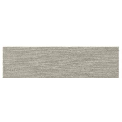 Identity Cashmere Gray Grooved 4 in. x 24 in. Polished Porcelain Bullnose Floor and Wall Tile