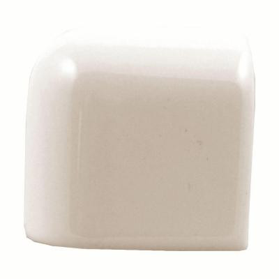 Semi-Gloss Almond 2 in. x 2 in. Ceramic Bullnose Outside Corner Wall Tile