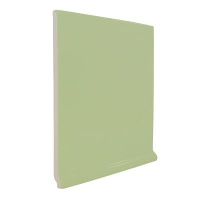 Color Collection Matte Spring Green 6 in. x 6 in. Ceramic Stackable Left Cove Base Corner Wall Tile-DISCONTINUED