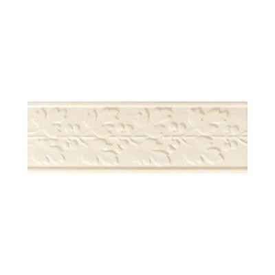 Polaris Gloss Almond 4 in. x 12 in. Glazed Ceramic Fiore Decorative Wall Tile-DISCONTINUED