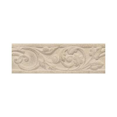 Salerno Cremona Caffe 3 in. x 10 in. Glazed Ceramic Floral Accent Wall Tile