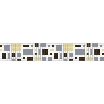 Scatter Heritage Border 117.5 in. x 4 in. Glass Wall and Light Residential Floor Mosaic Tile