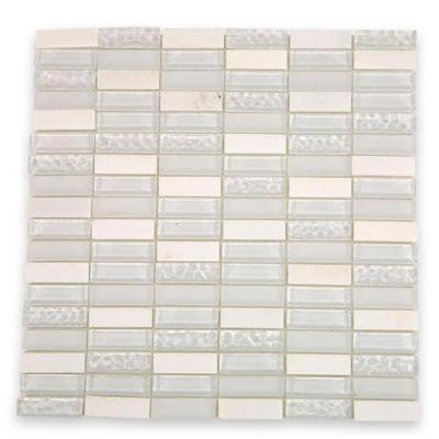 Contempo Condensation Blend 12 in. x 12 in. x 8 mm Glass Mosaic Floor and Wall Tile