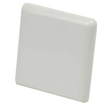 Bright Snow White 2 in. x 2 in. Ceramic Surface Bullnose Corner (2 Pieces per Pack) Wall Tile