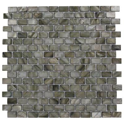 Tile Mini Brick Pattern 12 in. x 12 in. x 8 mm Mosaic Floor and Wall Tile