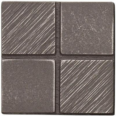 2 in. x 2 in. Cast Metal Mosaic Dot Brushed Nickel Tile (10 pieces / case) - Discontinued