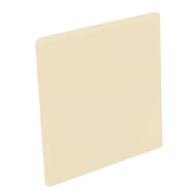 Color Collection Bright Khaki 4-1/4 in. x 4-1/4 in. Ceramic Surface Bullnose Corner Wall Tile-DISCONTINUED