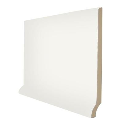 Color Collection Matte Bone 3-3/4 in. x 6 in. Ceramic Stackable Right Cove Base Corner Wall Tile-DISCONTINUED