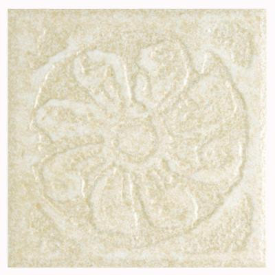 Hampton Sand 4 in. x 4 in. Porcelain Decorative Insert B Floor & Wall Tile-DISCONTINUED