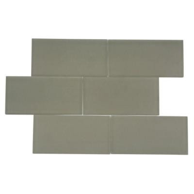 Contempo Natural White Polished 3 in. x 6 in. Glass Tiles-DISCONTINUED
