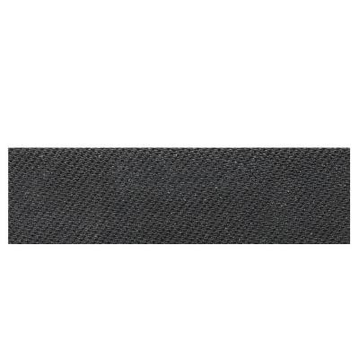 Identity Twilight Black Fabric 4 in. x 12 in. Polished Porcelain Bullnose Floor and Wall Tile