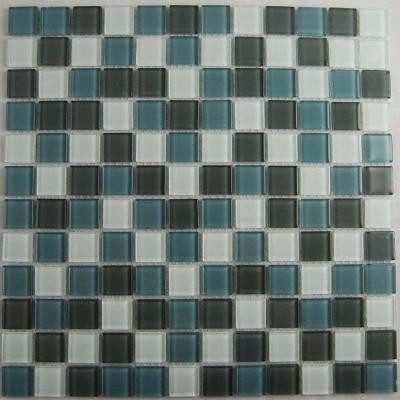 Cloudz Altostratus-1430 Mosaic Glass Mesh Mounted Tile - 3 in. x 3 in. Tile Sample
