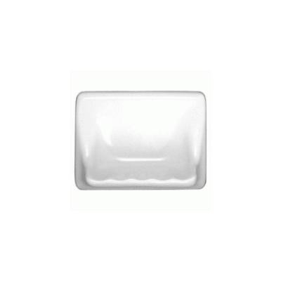 Bathroom Accessories White 4-3/4 in. x 6-3/8 in. Wall Mount Ceramic Soap Dish