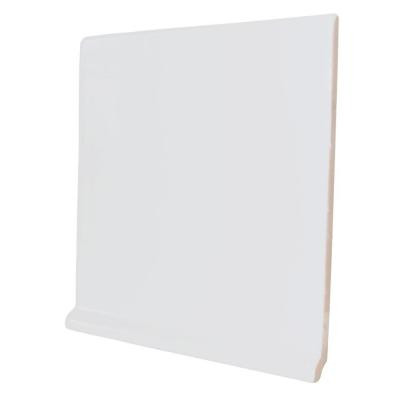 Color Collection Matte Tender Gray 6 in. x 6 in. Ceramic Stackable Right Cove Base Corner Wall Tile-DISCONTINUED