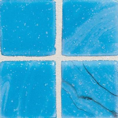 Sonterra Glass Cancun Blue 12 in. x 12 in. x 6 mm Glass Sheet Mounted Mosaic Wall Tile