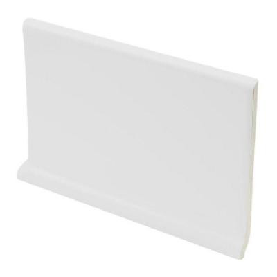 Color Collection Matte Tender Gray 4 in. x 6 in. Ceramic Cove Base Wall Tile-DISCONTINUED