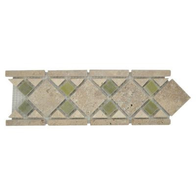 Tuscano Travertine 4 in. x 12 in. x 8 mm Mosaic Floor & Wall Accent Strip