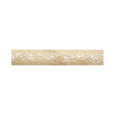 Brancacci Fresco Caffe 2 in. x 12 in. Ceramic Arched Floral Deco Accent Wall Tile