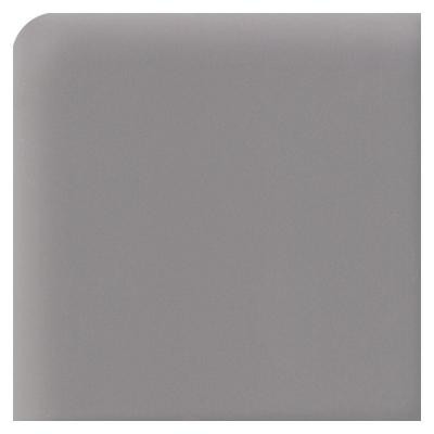 Semi-Gloss Suede Gray 4-1/4 in. x 4-1/4 in. Ceramic Bullnose Corner Wall Tile