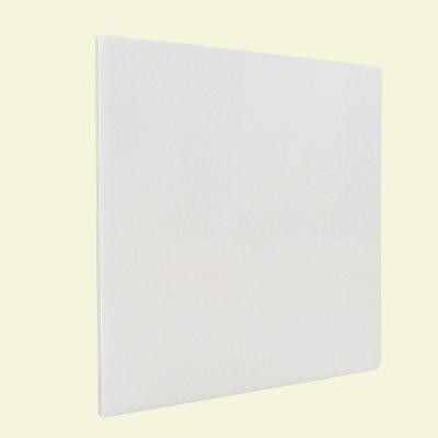 Matte Snow White 6 in. x 6 in. Ceramic Surface Bullnose Corner Wall Tile-DISCONTINUED