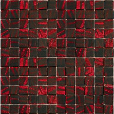 Irridecentz I-Blue-1414 Mosiac Recycled Glass Mesh Mounted Tile - 3 in. x 3 in. Tile Sample