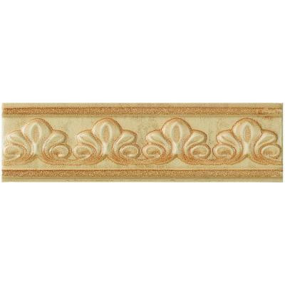 Fresno 2-3/4 in. x 10 in. Ocre Ceramic Selma Listel Wall Tile-DISCONTINUED
