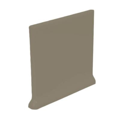 Color Collection Matte Cocoa 4-1/4 in. x 4-1/4 in. Ceramic Stackable Right Cove Base Wall Tile-DISCONTINUED