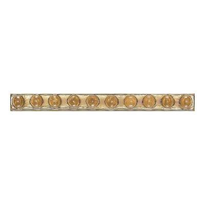 Cristallo Glass Smoky Topaz 3/4 in. x 8 in. Bead Accent Wall Tile