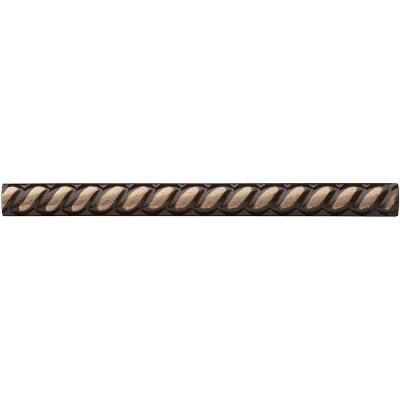 1/2 in. x 6 in Cast Metal Rope Liner Classic Bronze Tile (18 pieces / case) - Discontinued
