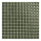 Maracas Green Leaf 12 in. x 12 in. 8mm Glass Mesh-Mounted Mosaic Wall Tile (10 sq. ft. / case)-DISCONTINUED