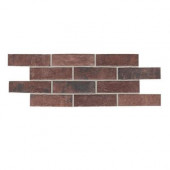 Union Square Courtyard Red 2 in. x 8 in. Ceramic Paver Floor and Wall Tile (6.25 sq. ft. / case)