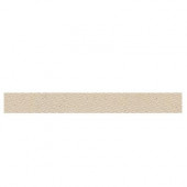 Identity Bistro Cream Fabric 1 in. x 6 in. Porcelain Cove Base Corner Floor and Wall Tile
