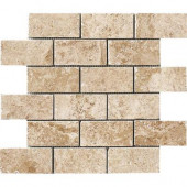 Montagna Cortina 12 in. x 12 in. Porcelain Brick-Joint Mosaic Floor and Wall Tile