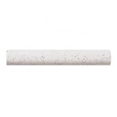 Semi-Gloss Pepper White 3/4 in. x 6 in. Ceramic Quarter Round Trim Wall Tile