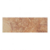 Canaletto Rosso 3 in. x 13 in. Porcelain Bullnose Floor and Wall Tile-DISCONTINUED