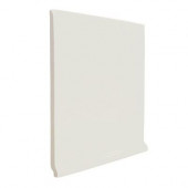 Color Collection Matte Bone 6 in. x 6 in. Ceramic Stackable Left Cove Base Corner Wall Tile-DISCONTINUED